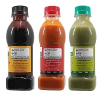 Jain Combo Without Onion/garlic/Potato Soya Sauce (200gm),green Chilli Sauce (200gm),Red Chilli Sauce (200gm) (Pack of 3)-thumb1