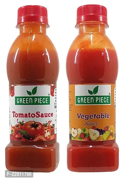 Green Spice  Tomato Sauce (200gm),Vegetable Sauce (200gm)(Pack of 2)