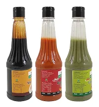 Green Spice  Jain Sauce WIth No Onion/Garlic Soya sauce,Green Chilli  Red Chilli.(500gm x 3) (Pack of 3)-thumb1