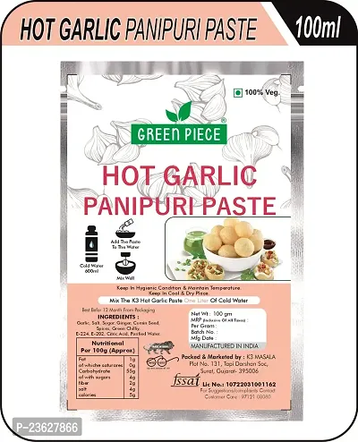 Green Spice  Ready To Eat Hot garlic Pani Puri Paste.100gm