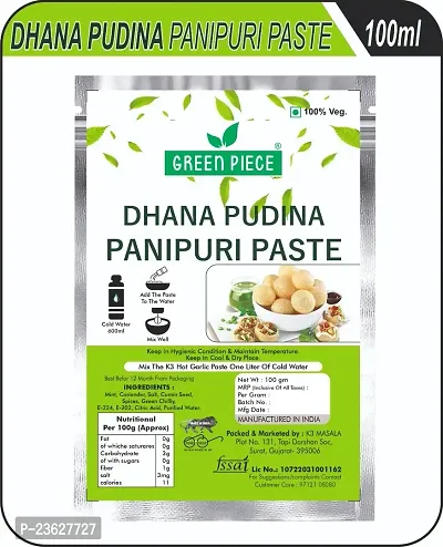 Green Spice  Ready To Eat Dhana Pudina Pani Puri Paste.100gm