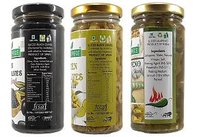 Combo of Black Olives, Jalapeno and Green Olives 230 Gram Each(Pack of 3)-thumb1