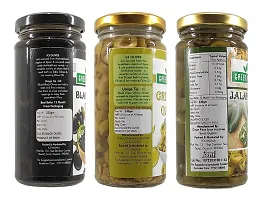 Combo of Black Olives, Jalapeno and Green Olives 230 Gram Each(Pack of 3)-thumb2