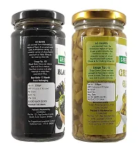 Combo of Black Olives and Green Olives 230 Gram Each(Pack of 2)-thumb1