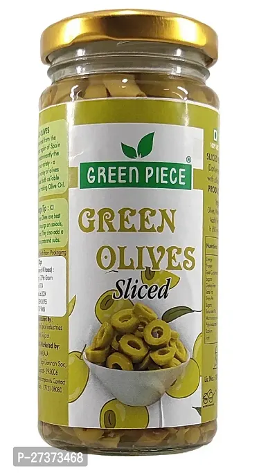 Green olives Sliced (230gm)(Pack of 1)-thumb0
