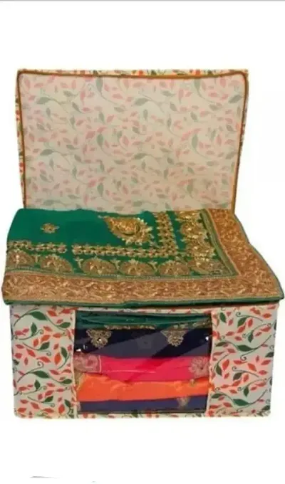 Non-Woven Saree Cover/Cloth Storage/Organizer With Window In Color (6)