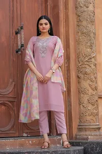 Stylish Art Silk Kurta Set For Women-thumb4