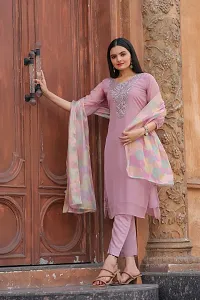 Stylish Art Silk Kurta Set For Women-thumb1