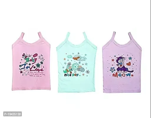 Stylish Cotton Printed Vests For Kids- Pack Of 3