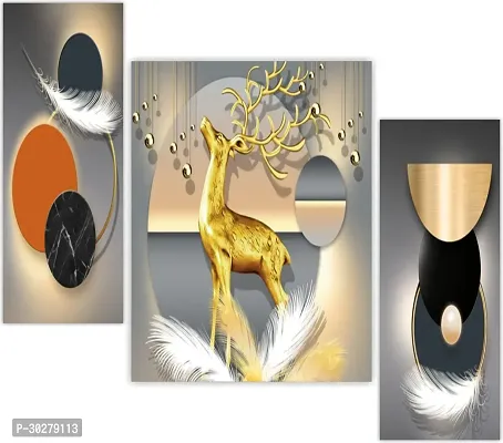 Modern Set of Three Wall Painting for Home Decoration-thumb0