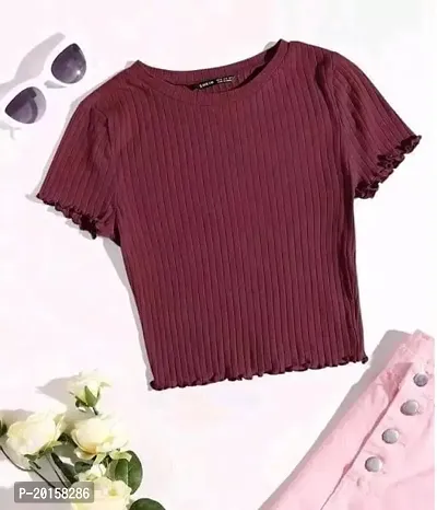 Elegant Purple Cotton Blend  Top For Women-thumb0