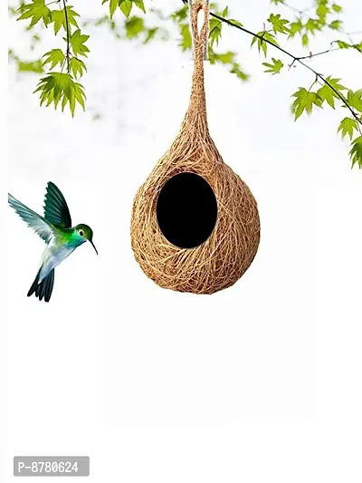 Safest Bird nest Purely Handmadelove Birds/Sparrow/Small Birds and Free Planter nest Color -Natural-thumb0