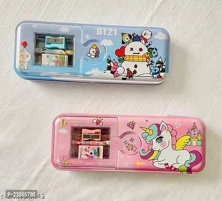 Metal Pencil Box Combo of Unicorn BTS with free kit inside
