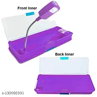 Double sided magnetic pencil box with light and Sharpener inside for girls-thumb2