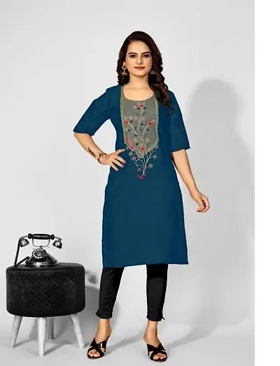 Stylish A-Line Cotton Stitched Kurti