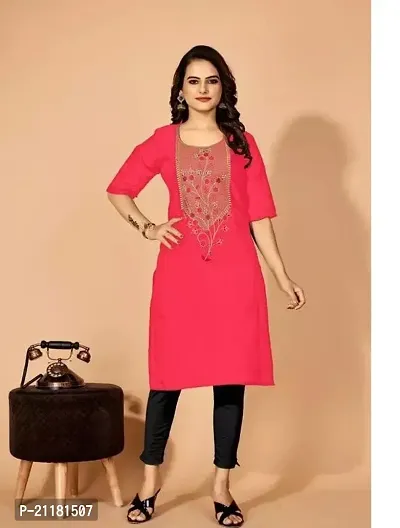 Stylish A-Line Cotton Stitched Kurti For Women