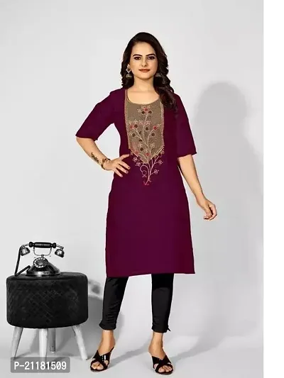 Stylish A-Line Cotton Stitched Kurti For Women