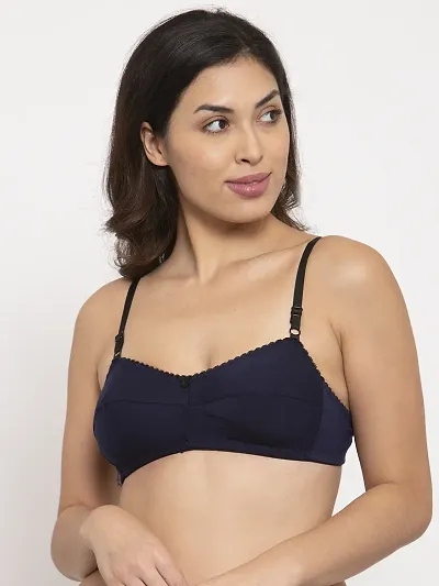 Comfortable Blend Solid Bra For Women