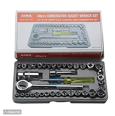 40 in 1 Screw Driver/Spanner/Wrench Set Automobile Tool Box Set Socket Wrench Home Tool Kit Set-thumb0