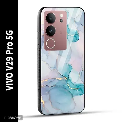 VIVO V29 Pro 5G Back Cover Blue Marble Printed Glass Case