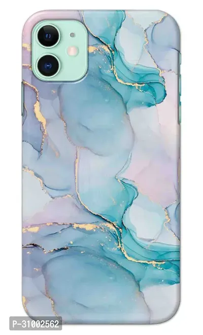 NDCOM For iPhone 11 Back Cover Blue Marble Printed Hard Case-thumb0