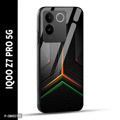 IQOO Z7 PRO 5G Back Cover Robotic Texture Printed Glass Case