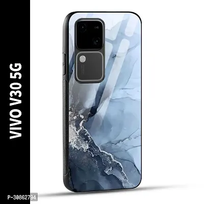 VIVO V30 5G Back Cover Marble Printed Glass Case