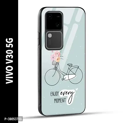 VIVO V30 5G Back Cover Enjoy Every Moment Printed Glass Case