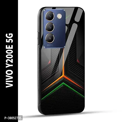 VIVO Y200E 5G Back Cover Robotic Texture Printed Glass Case-thumb0