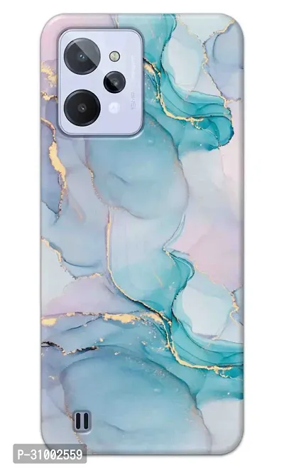 NDCOM For Realme C31 Back Cover Blue Marble Printed Hard Case