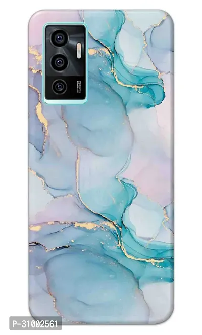 NDCOM For Vivo V23e 5G / Vivo Y75 Back Cover Blue Marble Printed Hard Case-thumb0