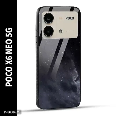 POCO X6 NEO 5G Back Cover Stars In The Dark Printed Glass Case-thumb0