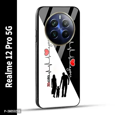 Realme 12 Pro 5G Back Cover Mom Dad Love You Printed Glass Case