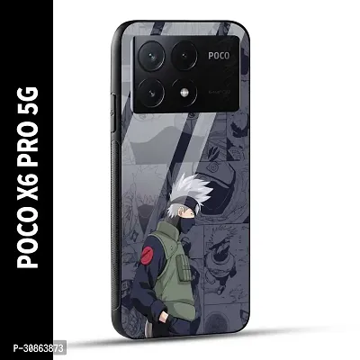 POCO X6 PRO 5G Back Cover Kakashii Printed Glass Case-thumb0