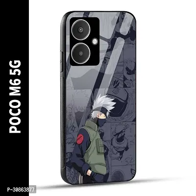 POCO M6 5G Back Cover Kakashii Printed Glass Case