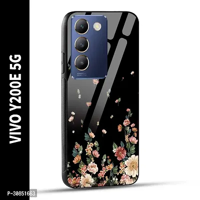 VIVO Y200E 5G Back Cover Flowers Girly Printed Glass Case