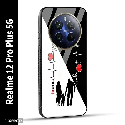 Realme 12 Pro Plus 5G Back Cover Mom Dad Love You Printed Glass Case