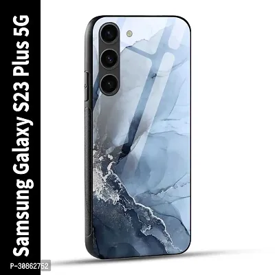 Samsung Galaxy S23 Plus 5G Back Cover Marble Printed Glass Case-thumb0