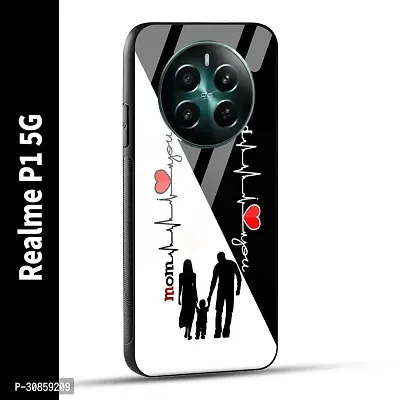 Realme P1 5G Back Cover Mom Dad Love You Printed Glass Case