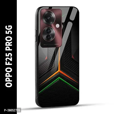 OPPO F25 PRO 5G Back Cover Robotic Texture Printed Glass Case-thumb0