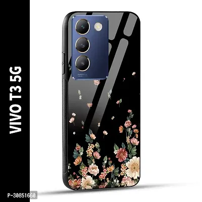 VIVO T3 5G Back Cover Flowers Girly Printed Glass Case