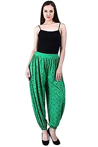 Uzmano Women's Loose Fit Viscose Blend Harem Pants (Green_Red_Hrm_Multicolor_38)-thumb4