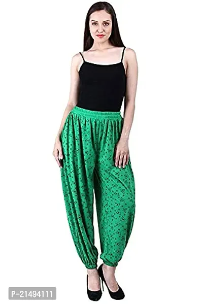 Uzmano Women's Loose Fit Viscose Blend Harem Pants (Green_Red_Hrm_Multicolor_38)-thumb5