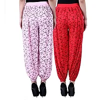 Uzmano Women's Printed Harem Pants LightPink_Red (Pack of 2) Free_Size-thumb1