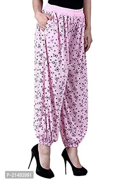 Uzmano Women's Printed Harem Pants LightPink_Red (Pack of 2) Free_Size-thumb4