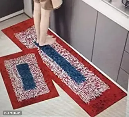 JS Enterprises, Kitchen Floor Mats  Runner with Doormat for Kitchen Carpet 17x48 inchs and 16x24 inchs (RED)-thumb2