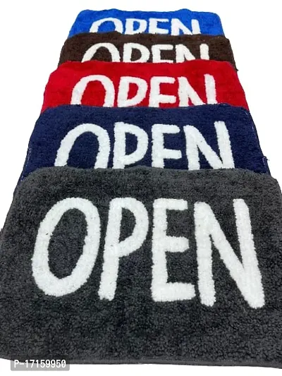 JS Enterprises, Open Design Door Mat Water Absorbent,Machine Wash,Perfect Soft Shaggy Plush Doormat