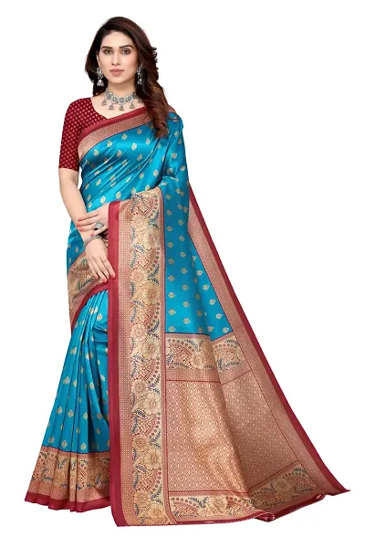 Art Silk Printed Sarees with blouse piece