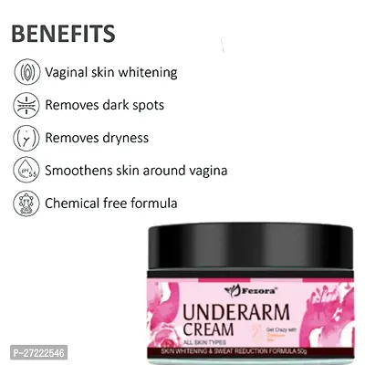 FEZORA Underarm Complete Care Cream 50g | Dark Underarm Whitening cream | Keeps Underarm dry | Infused with goodness of Shea Butter, Vitamin E  Niacinamide-thumb4