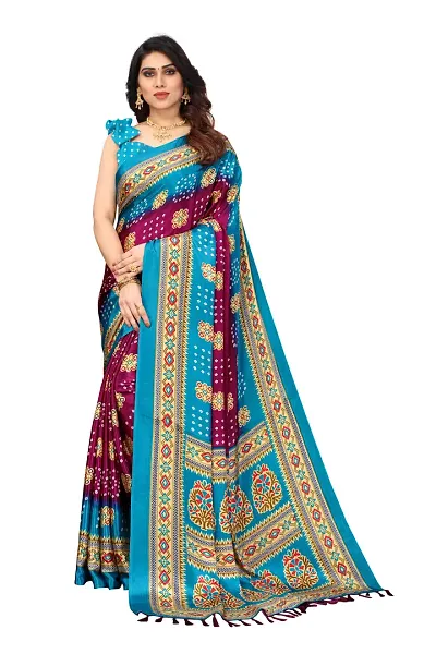 Women poly slik saree with squnse les and Unstitched Blouse Piecee beat